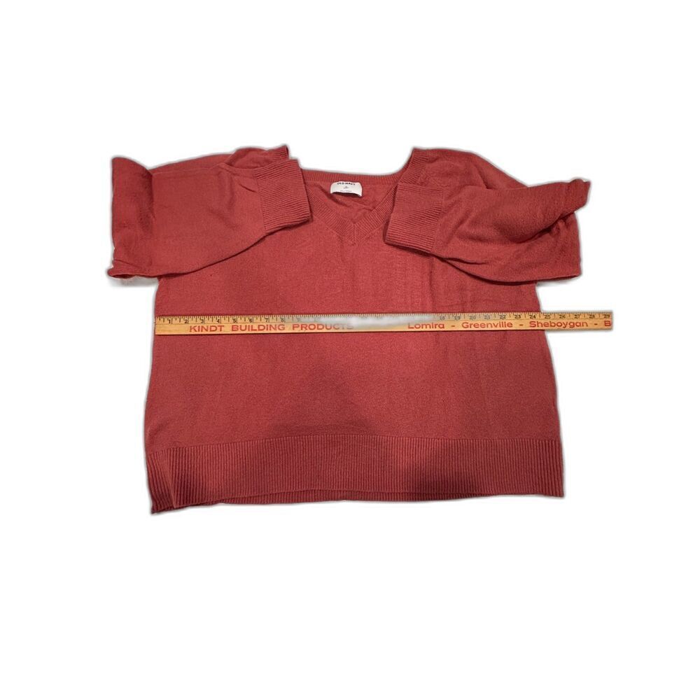 Old Navy Sosoft V-Neck Sweater Rust Pink Size XL - Picture 3 of 6